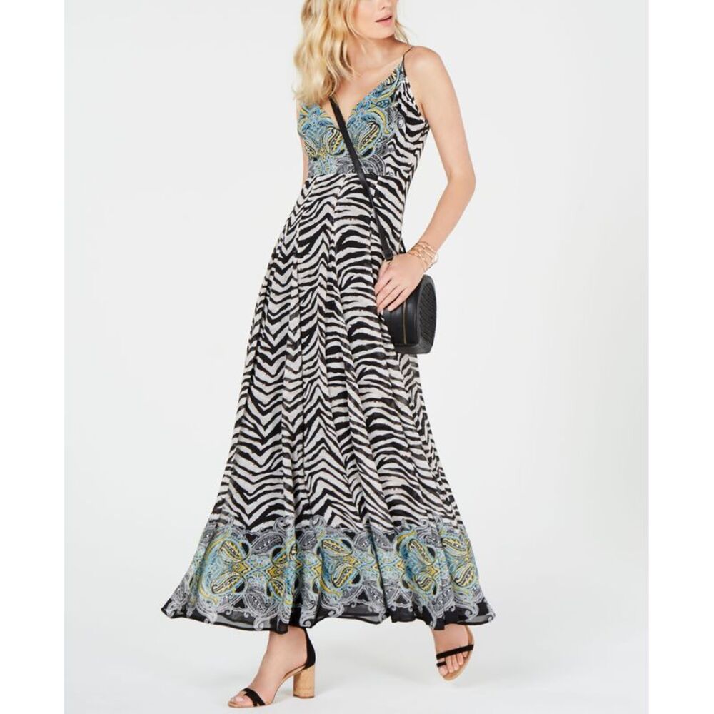 Zebra Print Maxi Dress